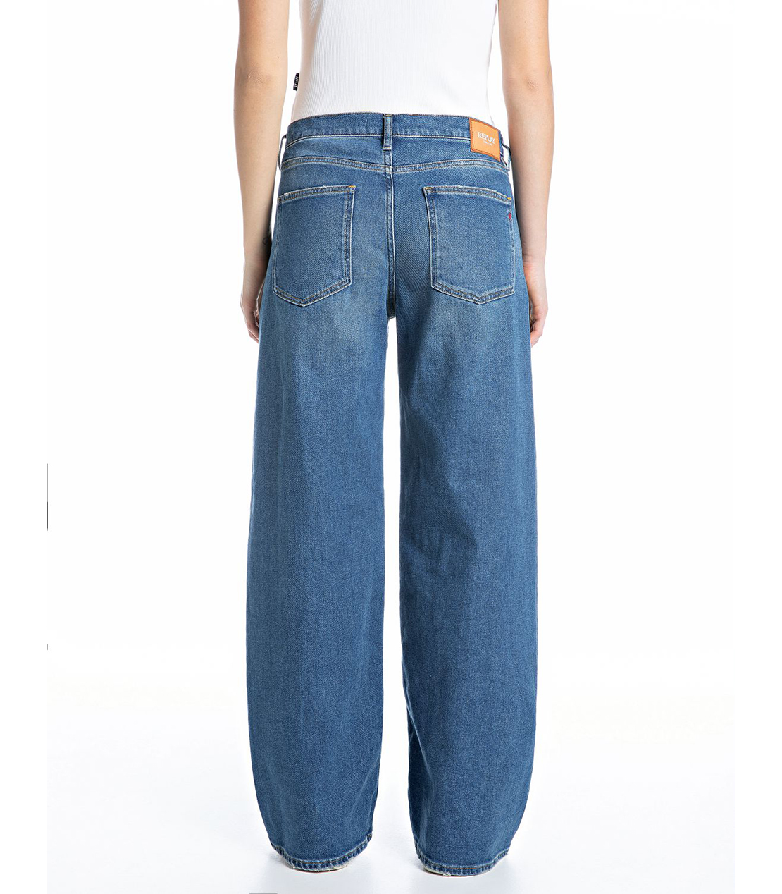 ワイドレッグAMELYE コンフォートストレッチブルーデニム 詳細画像 ブルー 2